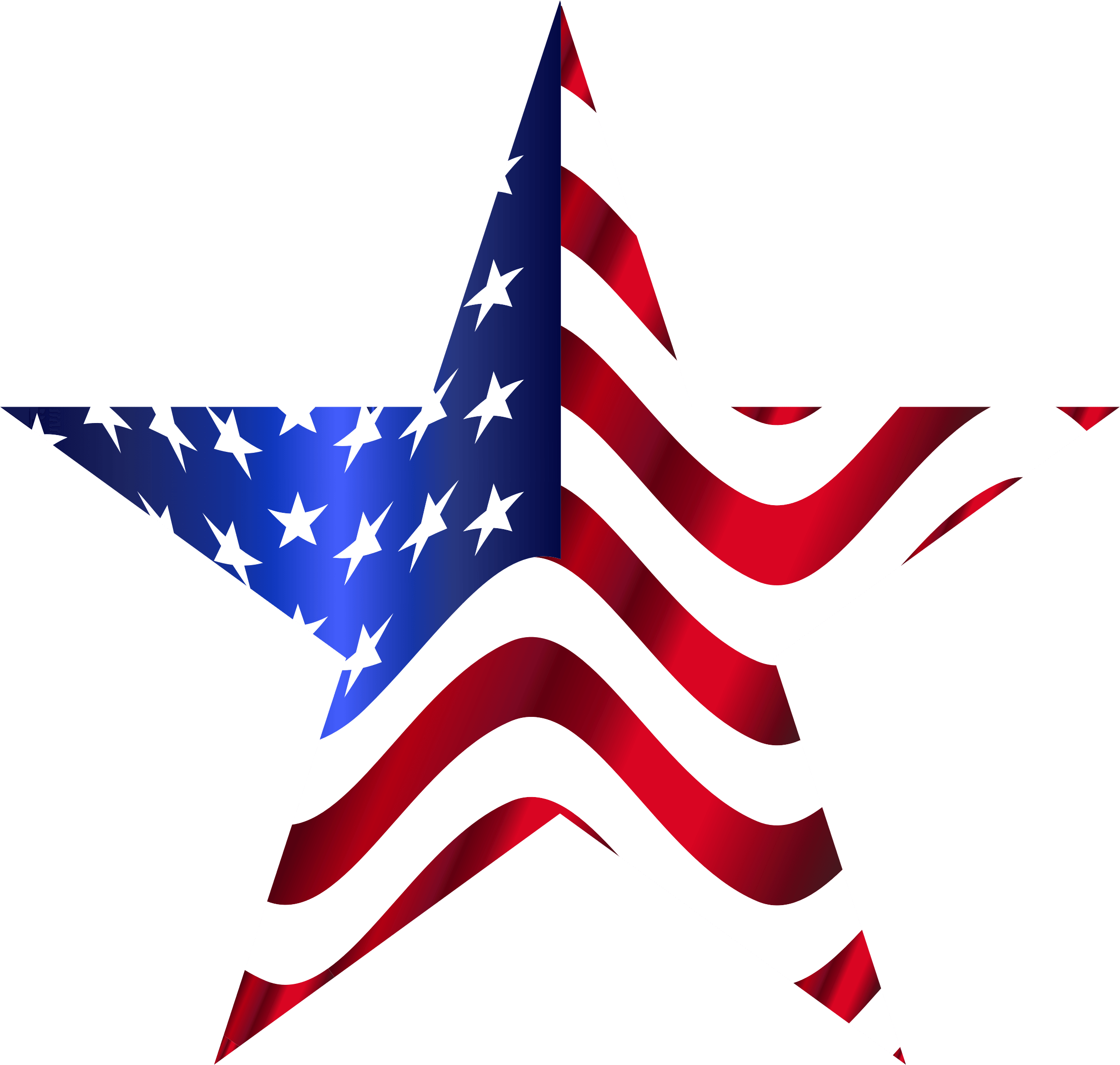 Star American Flag - Star With American Flag (2332x2218), Png Download