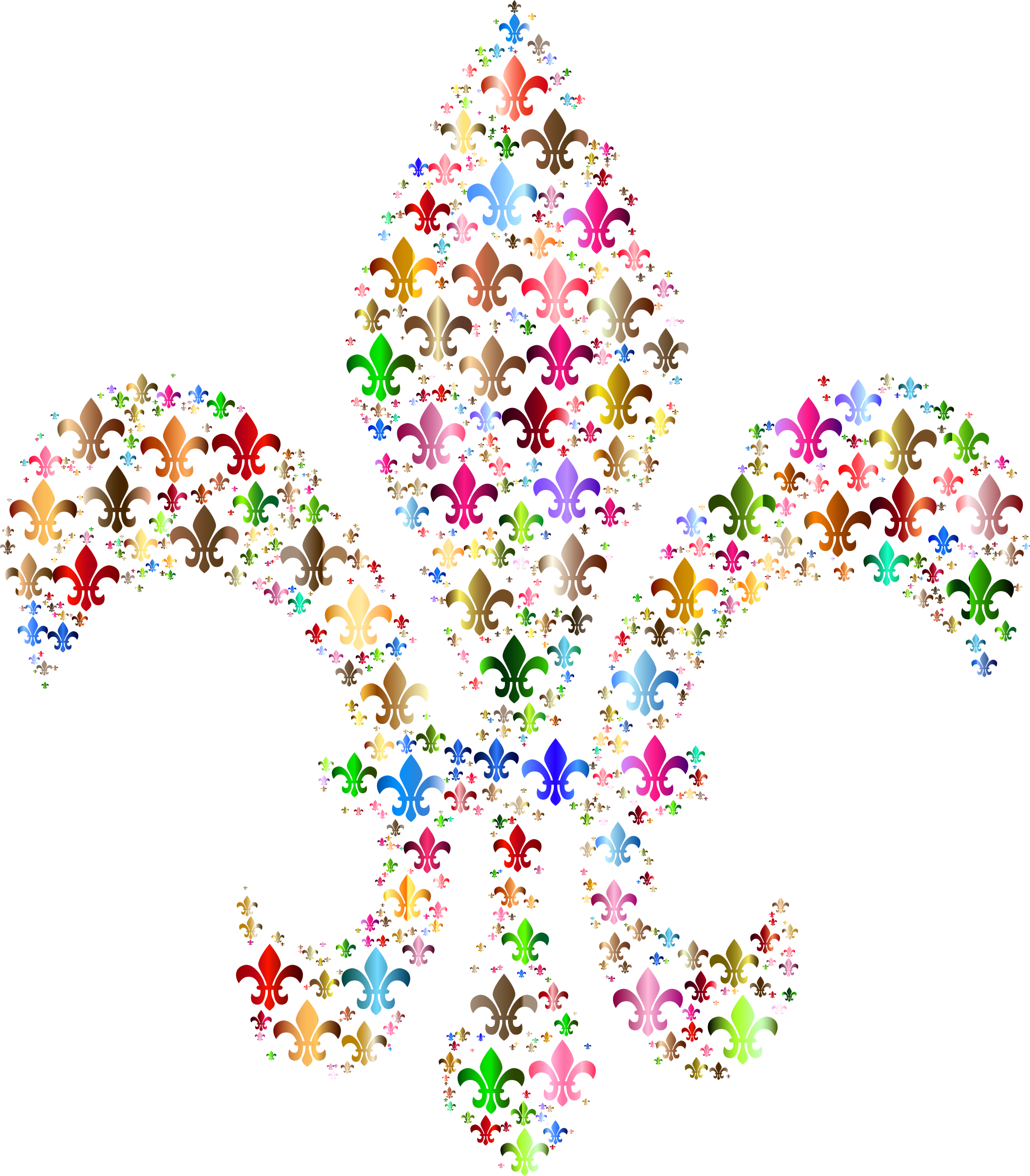 This Free Icons Png Design Of Colorful Fleur De Lis (2038x2326), Png Download