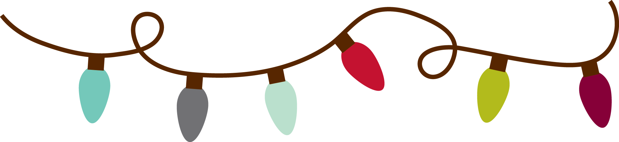 Christmas Lights Clipart (2058x474), Png Download