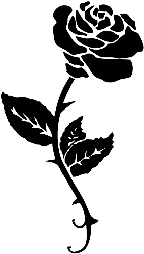 Floral Tattoo Png - Rose Tattoo Png (300x515), Png Download