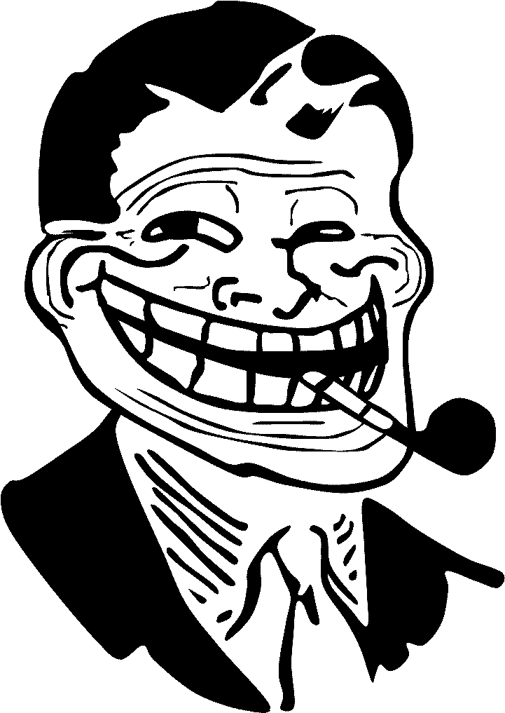 Trolldad Meme - Troll Face Meme Transparent (739x1045), Png Download
