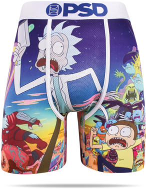 Official Rick And Morty Mashup Men's Boxer Briefs - Psd Rick And Morty (400x400), Png Download