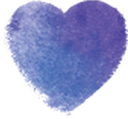 Graphic Transparent Download Colorful Painted Hearts - Blue Watercolor Heart Png (433x399), Png Download