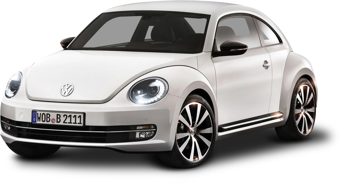 White Volkswagen Beetle Car Png Image - New Beetle 2012 (1199x662), Png Download