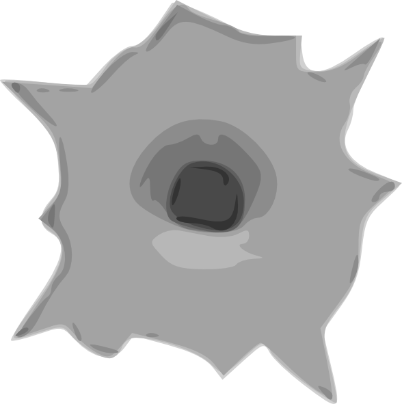 Bullet Hole (588x591), Png Download