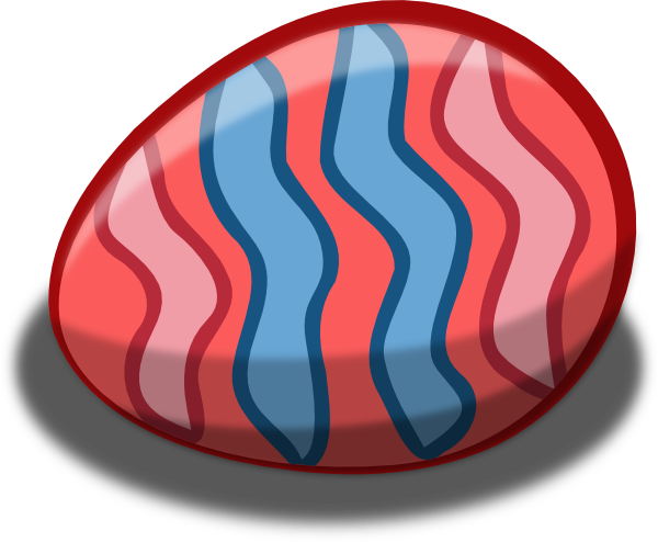 Red Easter Egg Svg Clip Arts 600 X 494 Px (600x494), Png Download