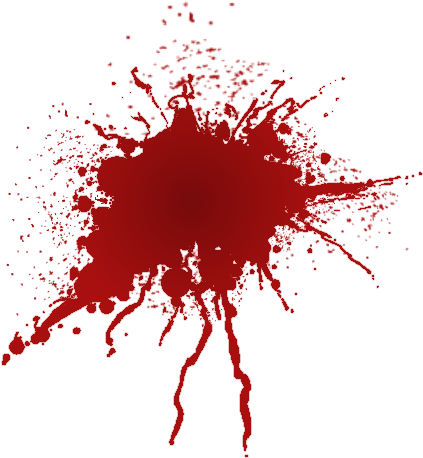 Blood Splatter By Crazehpivotkid On Clipart Library - Transparent Png Blood Splatter Png (525x549), Png Download