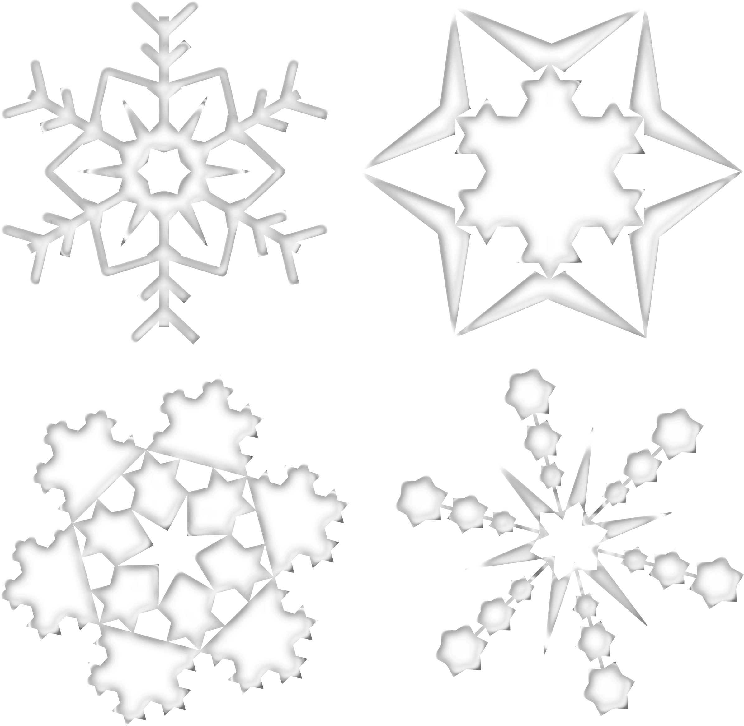 This Free Icons Png Design Of Set Of Four Snowflakes (2400x2341), Png Download