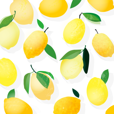 Citrus Pattern Design, 2016moa Engblomcitrus Pattern - Meyer Lemon (400x400), Png Download
