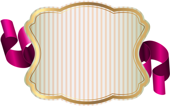 Label With Ribbon Png Clip Art Image - Illustration (600x378), Png Download
