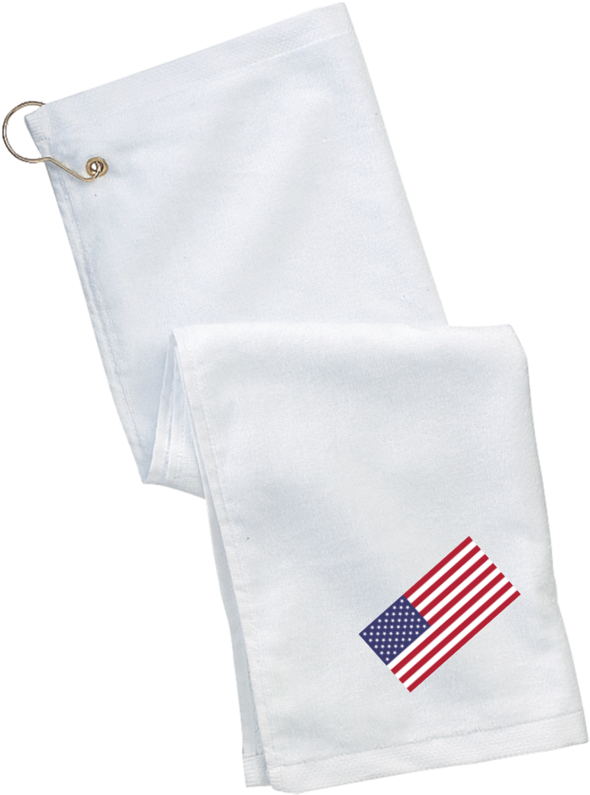 Usa Flag Grommeted Golf Towel - Flag Of The United States (1155x1155), Png Download