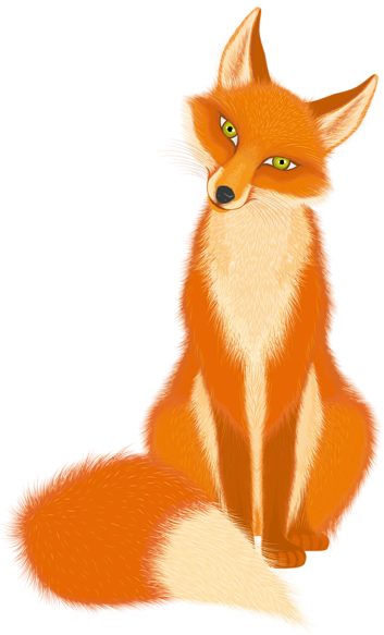Silver Fox Clipart Baby Fox - Cartoon Fox Transparent Background (369x600), Png Download
