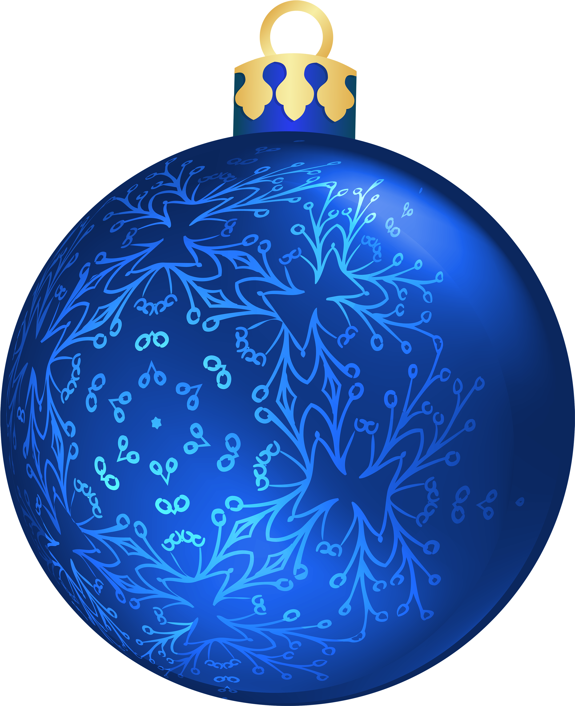 Blue Christmas Ball Png Clipart - Blue Christmas Ball Png (2500x3070), Png Download
