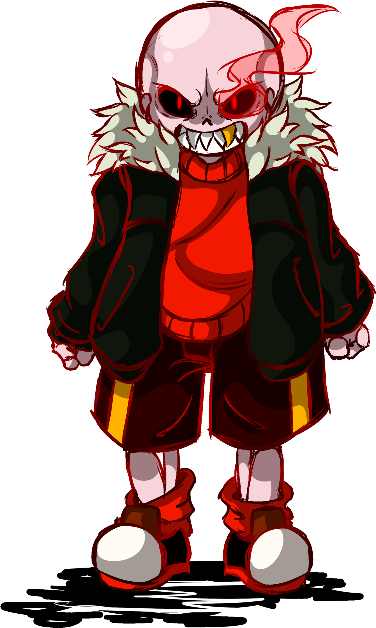 Sans Underfell - Edgy Underfell Sans (1600x2263), Png Download