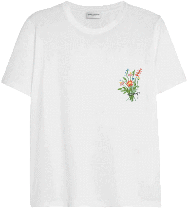 Itgirl Shop Plant Flowers Embroidery Patch Tshirt Aesthetic - T Shirt Aesthetic (460x460), Png Download