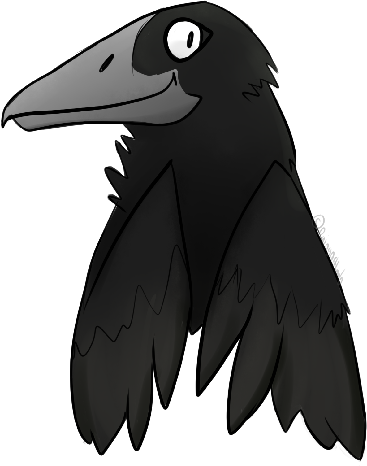 Details - American Crow (1250x1750), Png Download