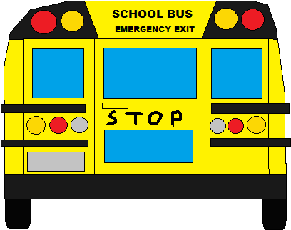 School Bus Back Side Trans - Back Of A Bus Png (434x344), Png Download