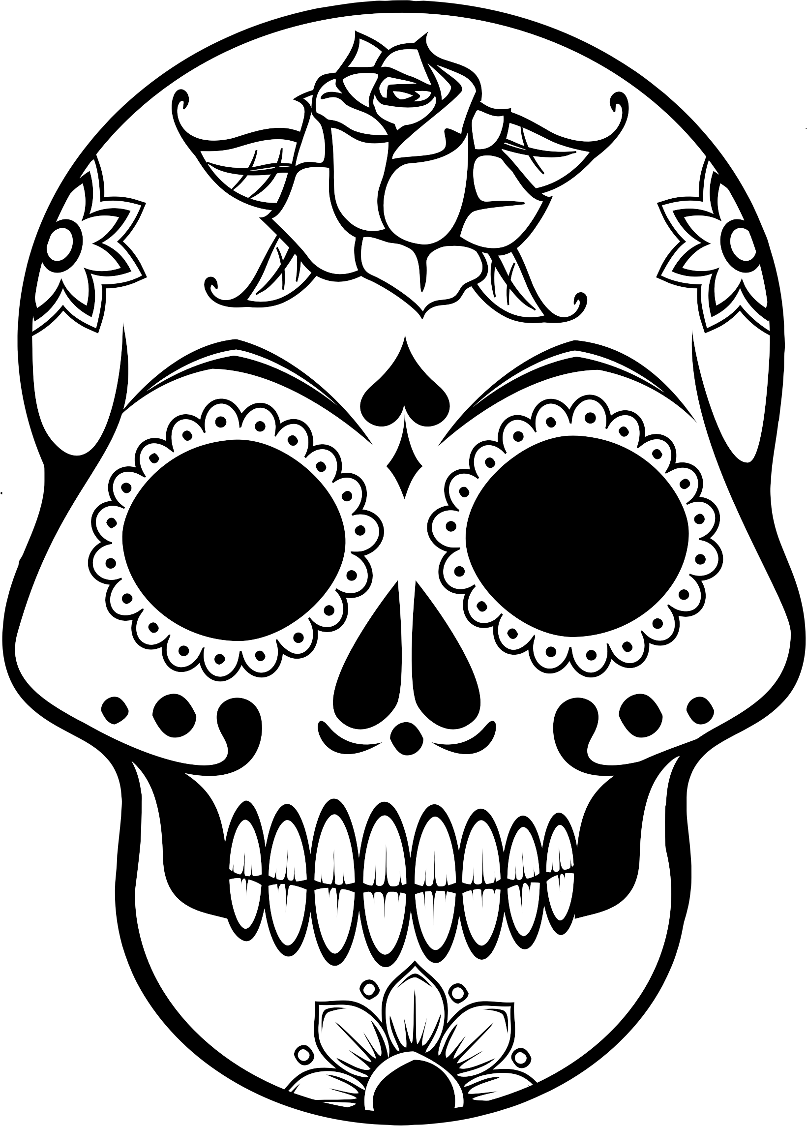 Результат Пошуку Зображень За Запитом "line Art" - Skull Line Art (1641x2289), Png Download