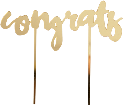 Download Congrats Gold Mirrored Cake Topper Cake Toppers Png Full Size Png Image Pngkit