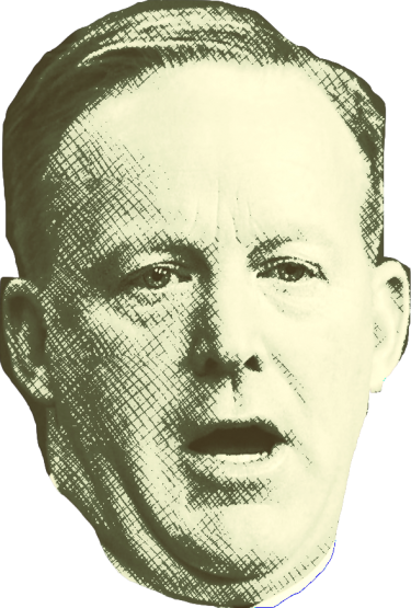 Sean Spicer Has Taken The Brunt Of The Media Retaliation - Sean Spicer Transparents Png (375x555), Png Download
