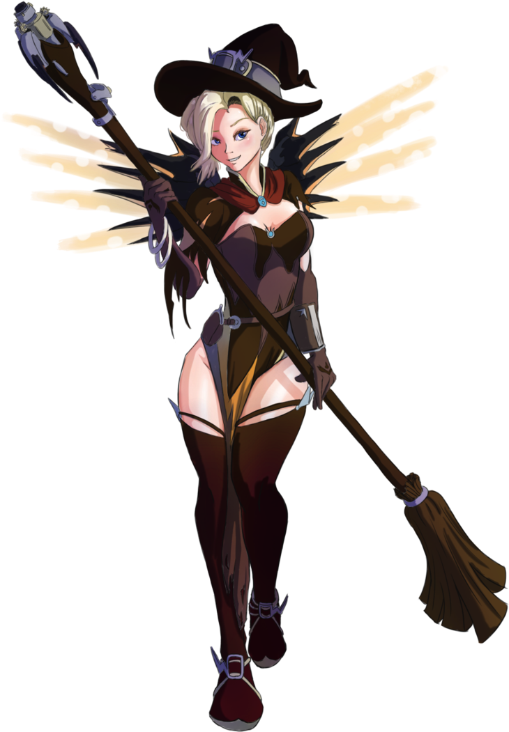 Witch Mercy Png - Overwatch Halloween 2017 Mercy (755x1057), Png Download