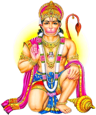 Hanuman Kneeling Down - Hanuman Ji (400x400), Png Download