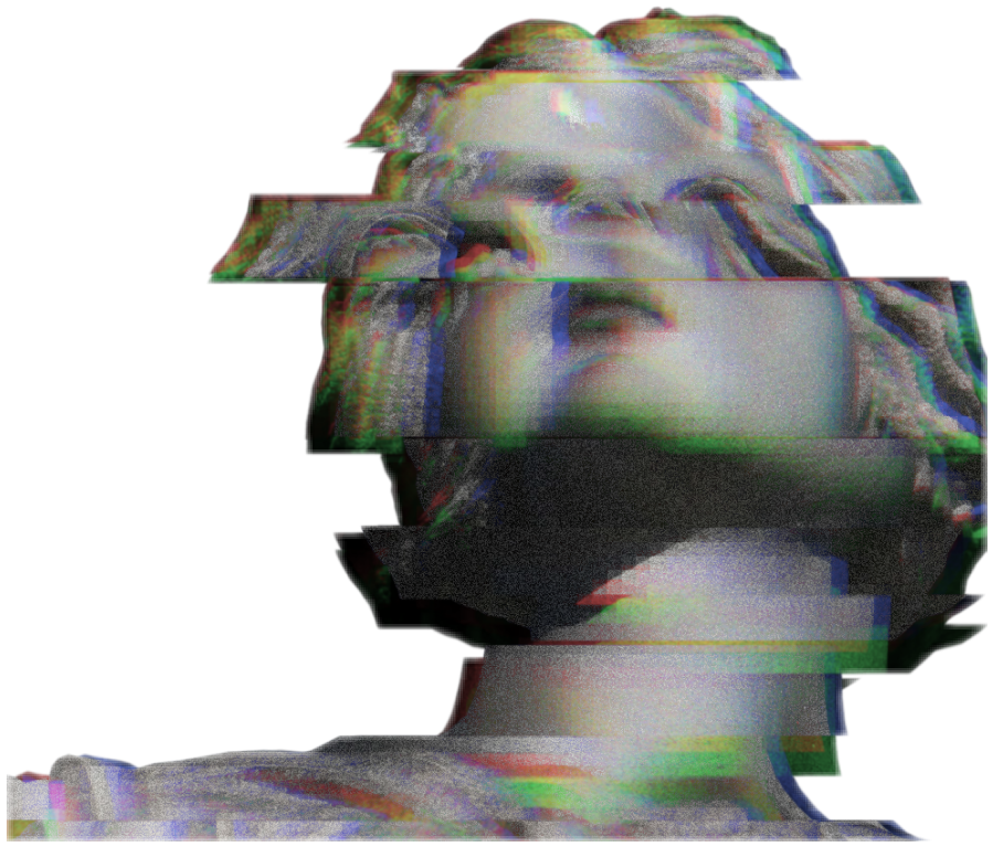Glitch Statue Png (899x767), Png Download