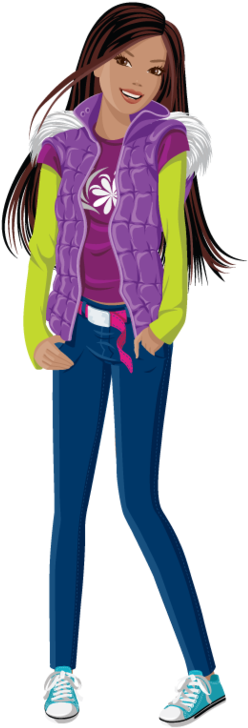 Barbie Clipart Best Friend - Barbie Cliparts (286x732), Png Download