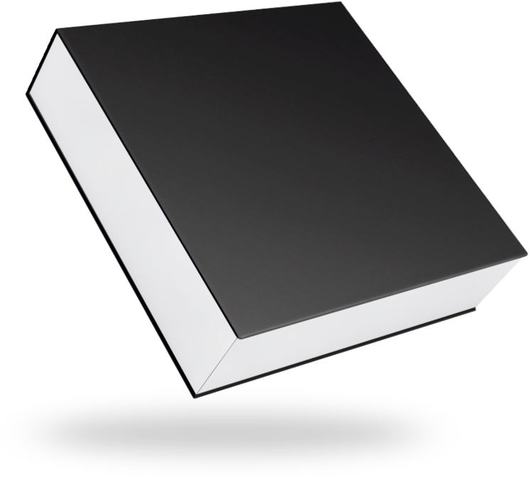 Black White Magnetic Closure Box Luxury Custom - Box (900x900), Png Download
