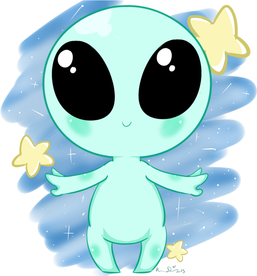 Animation Art - Alien Kawaii (900x950), Png Download