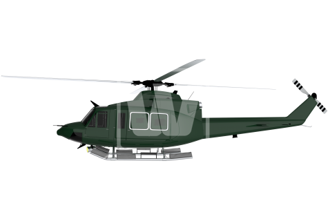 Helicopter Png Side View - Helicopter Side View Png (550x351), Png Download
