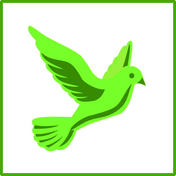 Columbidae Doves As Symbols Peace Symbols Computer - Green Dove Icon (750x750), Png Download