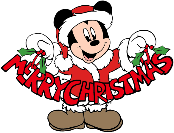 Png Stock Clip Art Disney Galore Merry - Disney Christmas Clip Art (584x447), Png Download