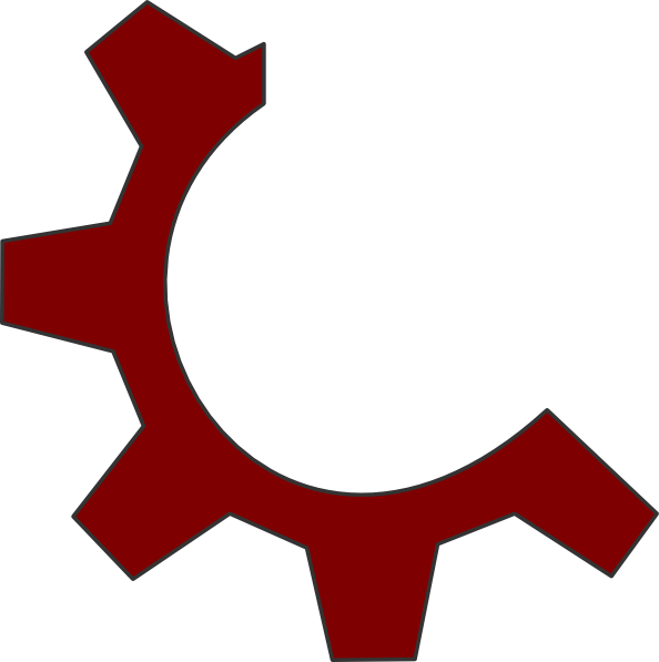Gear Clip Art At Clker Com Vector - Red Gears Clipart (594x597), Png Download