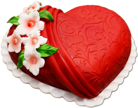 Heart Shape Anniversary Cake (480x480), Png Download