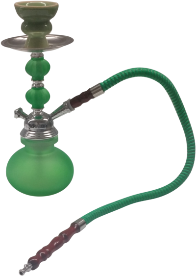 11 Zebra Smoke Echo 1 Hose Hookah Green - Hookah (419x600), Png Download