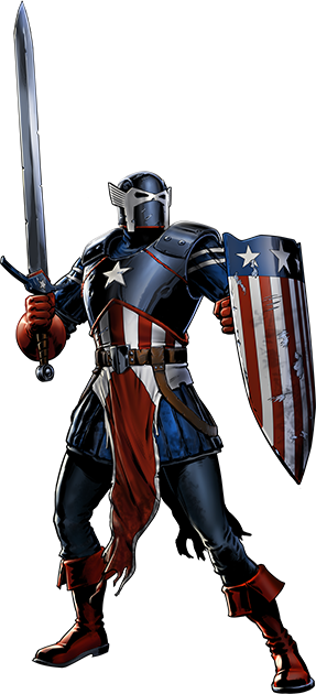 Knight America Portrait Art - Capitan Marvel Avengers Alliance (287x630), Png Download