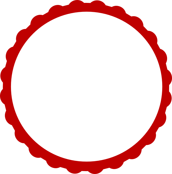 Red - Transparent Scalloped Circle Vector (594x600), Png Download