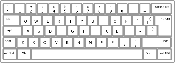Keyboard - Keyboard Clipart (600x215), Png Download
