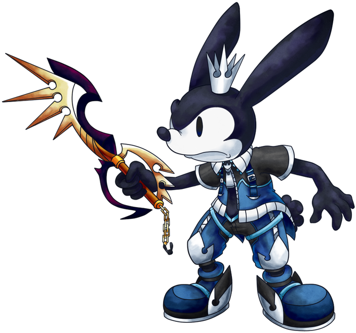 Darth Vader Clipart Kingdom Hearts - Oswald The Lucky Rabbit Figurine (751x700), Png Download