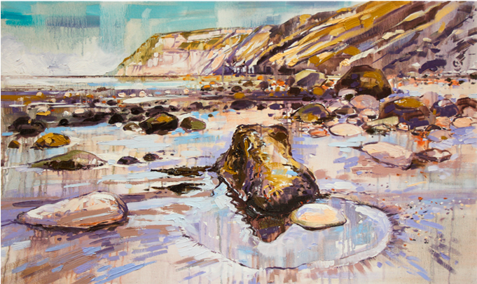 Beach Puddles Port Mulgrave1 - Boulder (680x540), Png Download