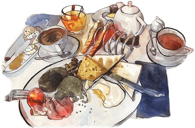 Breakfast At One Cove Road - Learn To Paint In Watercolour With 50 Small Paintings (879x539), Png Download