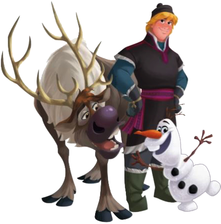 Frozen Clip Art Of Anna, Elsa, Kristoff, Olaf And Sven - Frozen Kristoff Y Olaf (456x462), Png Download