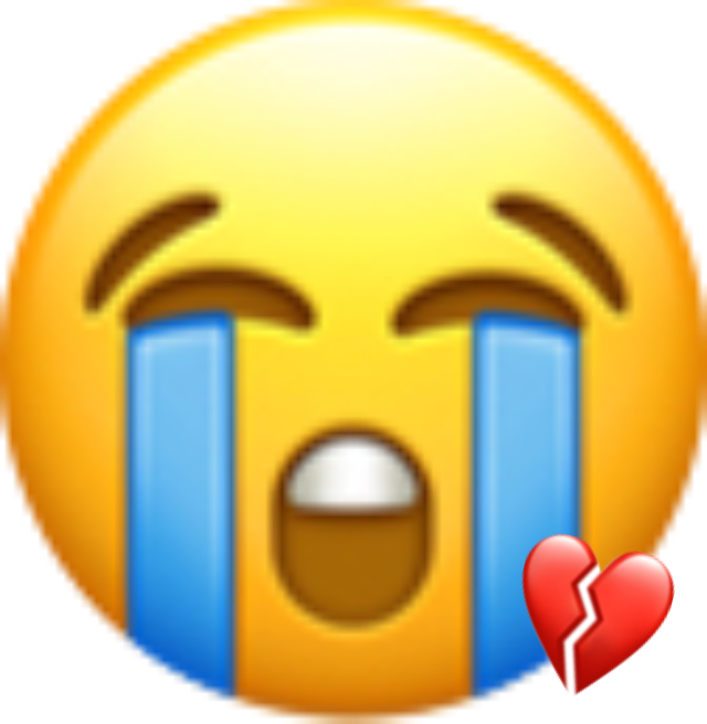 Svg Free Stock Heart Crying Sticker By Pixle - Crying Emoji Iphone (640x656), Png Download