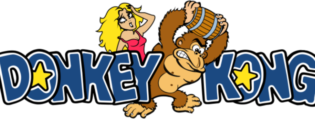 Top 3 Games Featuring Donkey Kong - Donkey Kong Logo Png (1003x380), Png Download