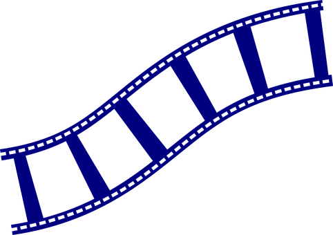 Symbol Film Strip Filmstrip Movie Film Ree - Film Strip Blue Png (482x340), Png Download