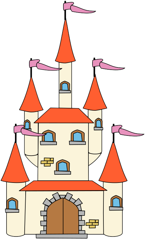 Cinderella Castle Clip Art Free Clipart Images - Castle Fairytale Clip Art (550x800), Png Download