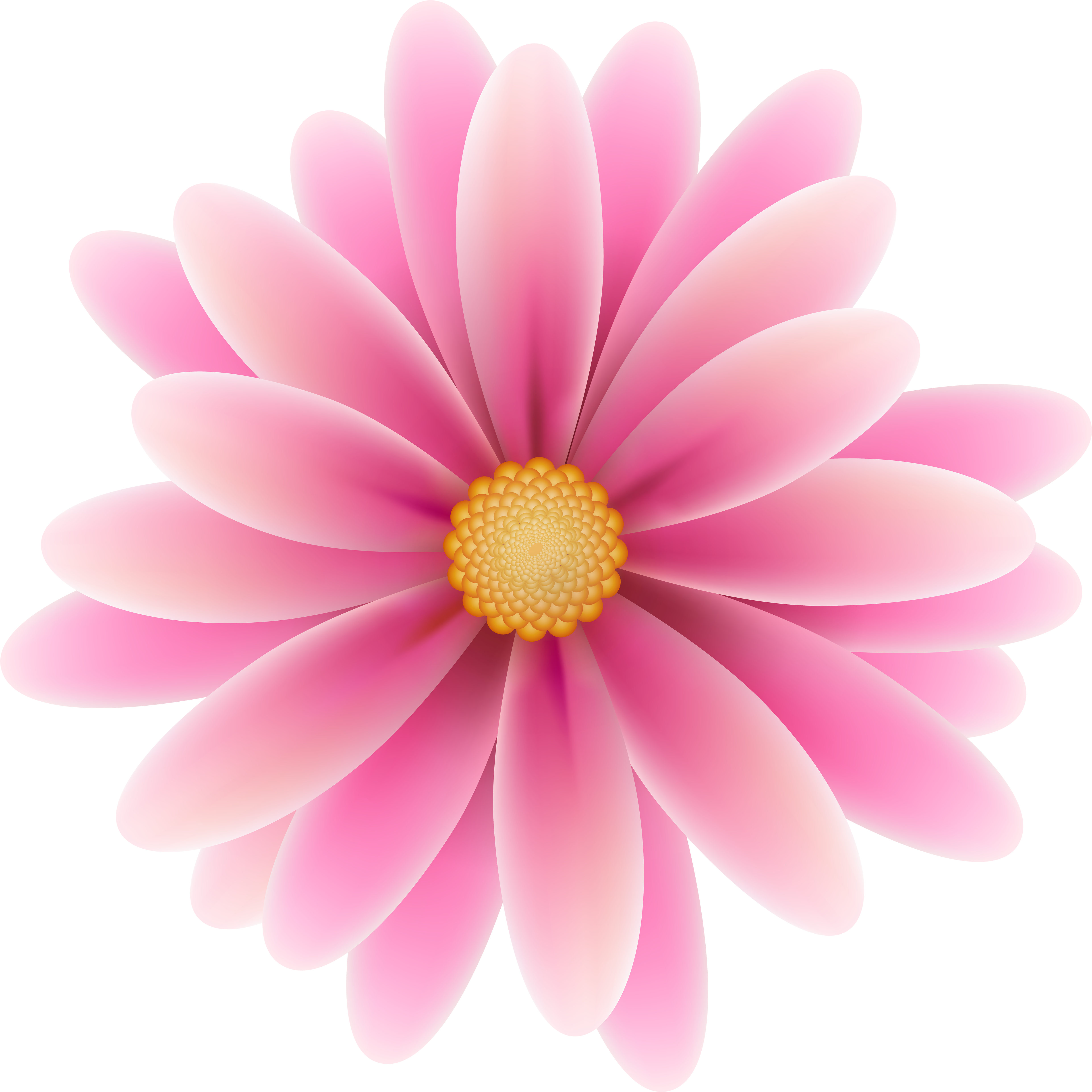 Pink Flower Clip Art Image - Pink Flower Clipart Png (5000x5000), Png Download