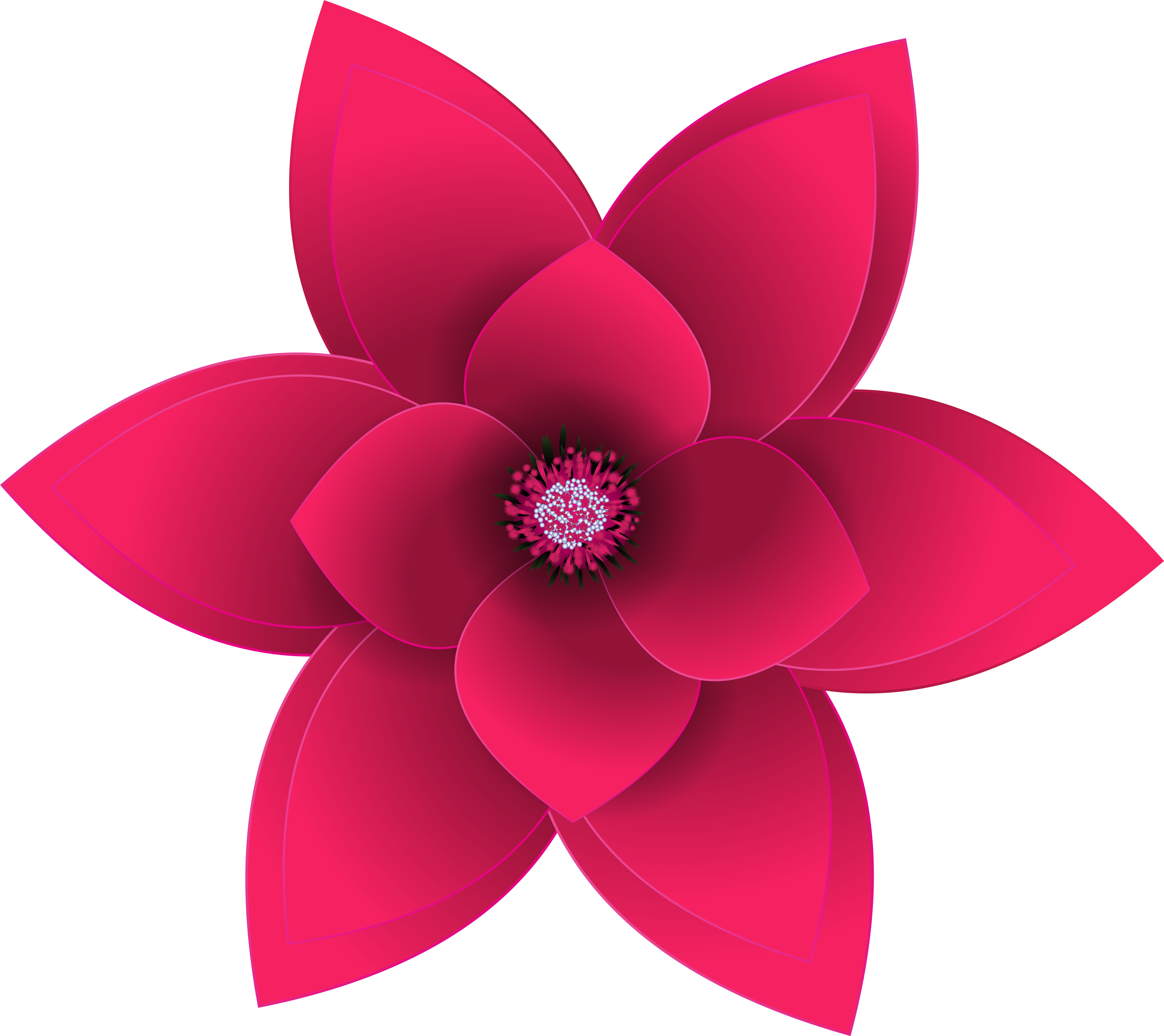 Decorative Flower Transparent Clip Art Image (8000x7123), Png Download