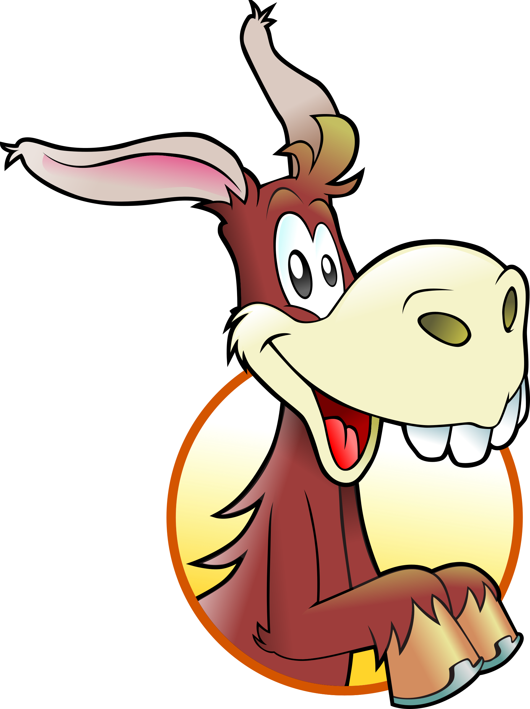 This Free Icons Png Design Of Happy Donkey (1793x2400), Png Download